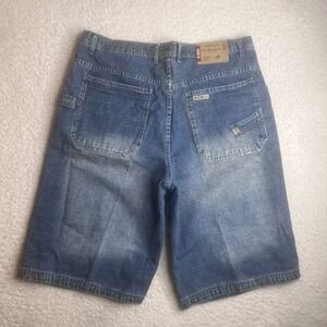 Brooklyn Xpress Mens Denim Carpenter Shorts blue baggy Size 38 Medium Wash 58034